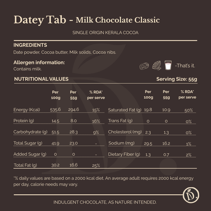 Datey Tab Milk Chocolate Classic