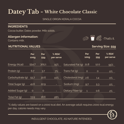 Datey Tab White Chocolate Classic