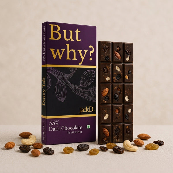 Datey Tab 55% Dark Chocolate Fruit & Nut - pack of 3